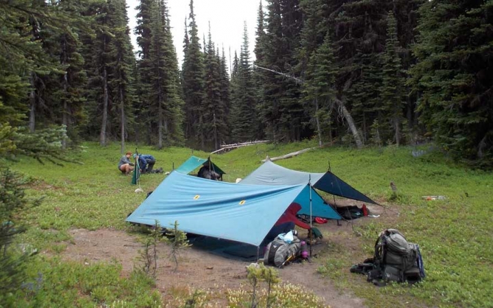 backpacking campsite